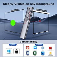 NORWII N95s Pro Highlight Presentation Remote with Digital Laser for TV LED LCD Screen, Dual Laser Presentation Clicker for Powerpoint Presentation, Wireless Presenter Clicker with Mouse & 64G UDisk