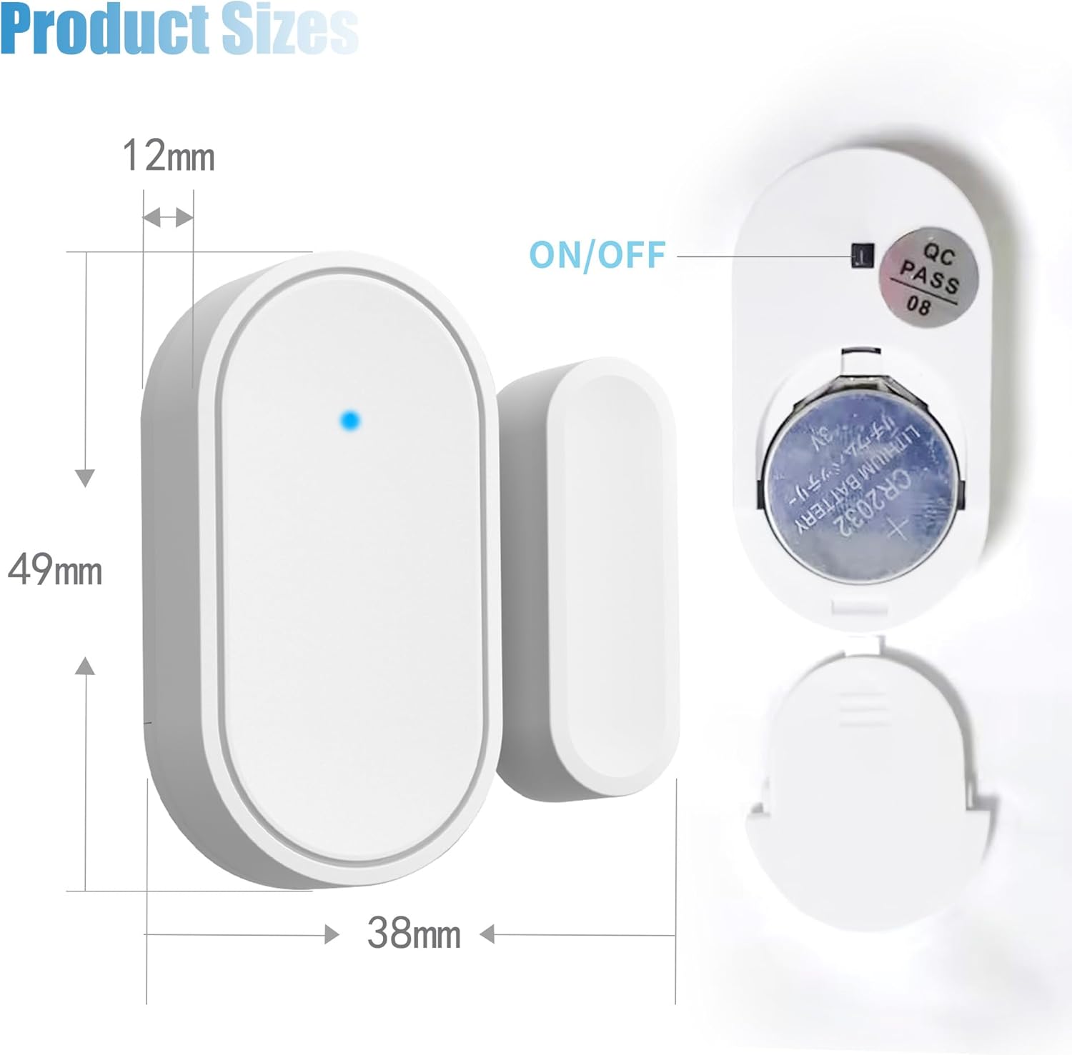 Avance Wireless (RF 433MHz, not Wifi) Long Range Door Window Sensor. Compatible With Avance Alarm System Control Panel Only . Does Not Work With Wifi On Stanalone Basis. Compatible with Alexa