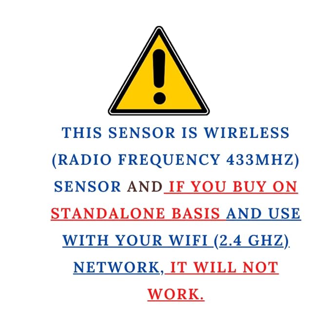 Avance Wireless (RF 433MHz, not Wifi) Long Range Door Window Sensor. Compatible With Avance Alarm System Control Panel Only . Does Not Work With Wifi On Stanalone Basis. Compatible with Alexa