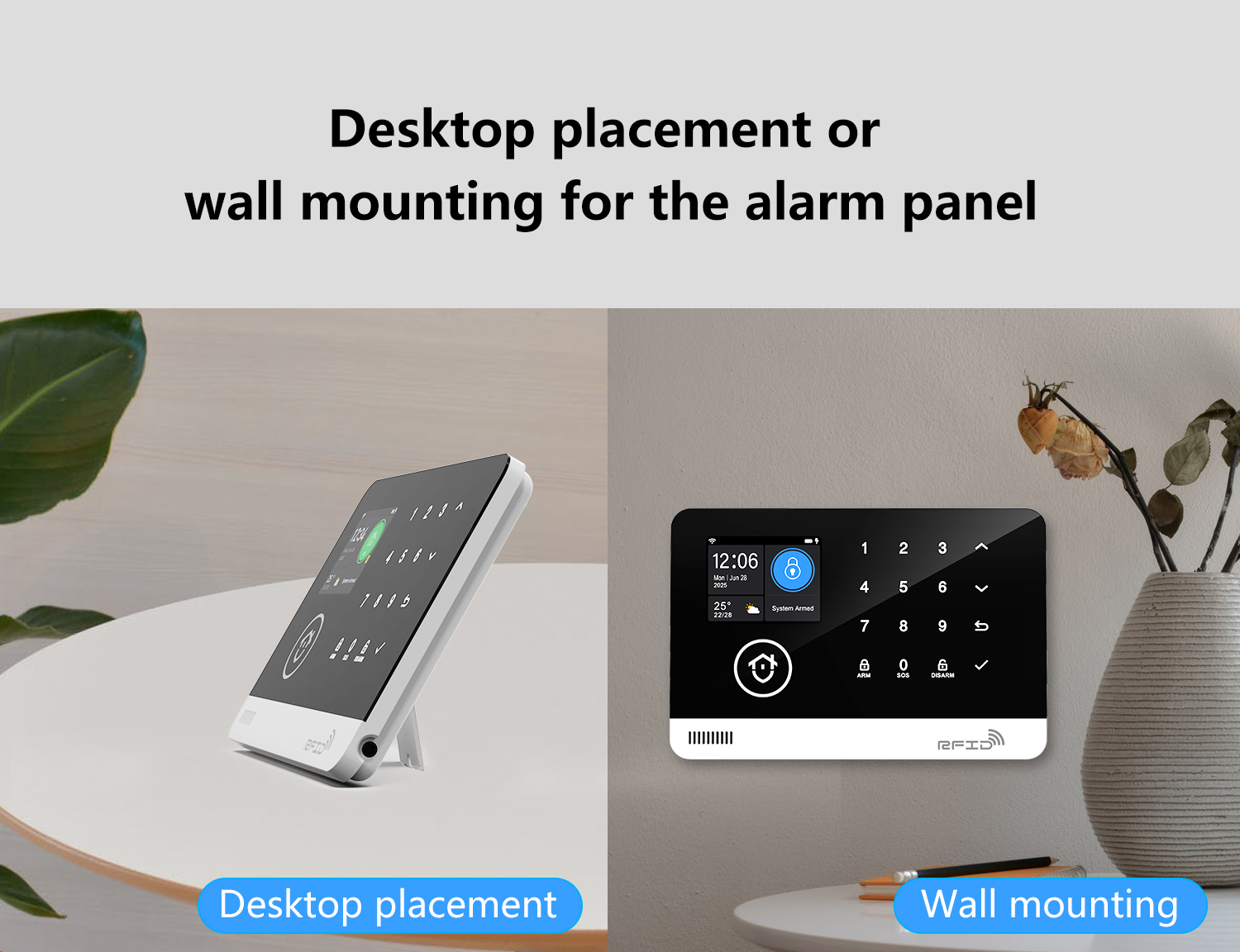 New Avance Dual Band (2G -GSM+ WiFi) Touchpad Security Alarm System with Door & PIR Motion Sensor, Remote, 2.4" TFT Screen Not Compatible with Jio SIM. Compatible with Alexa,Google Assistant & 2G SIM