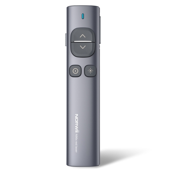 Norwii N96s Wireless Spotlight Presentation Remote Rechargeable Type A-32GB UDisk Receiver Digital & Physical Laser Pointer Presenter for LED LCD TV Air Mouse,Timer, Highlight, Magnify Win/Mac