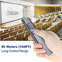 Norwii N96s Wireless Spotlight Presentation Remote Rechargeable Type A-32GB UDisk Receiver Digital & Physical Laser Pointer Presenter for LED LCD TV Air Mouse,Timer, Highlight, Magnify Win/Mac
