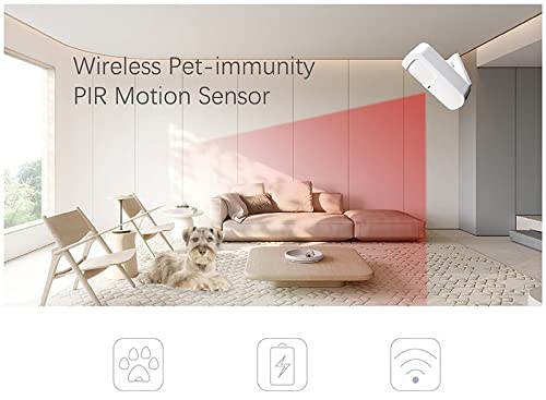Avance Wireless (Radio Frequency 433 MHz, not WiFi) PIR Motion Sensor, Works in Pair with Avance Dual Band Alarm System Control Panel Only. Does Not Work with WiFi On Standalone Basis