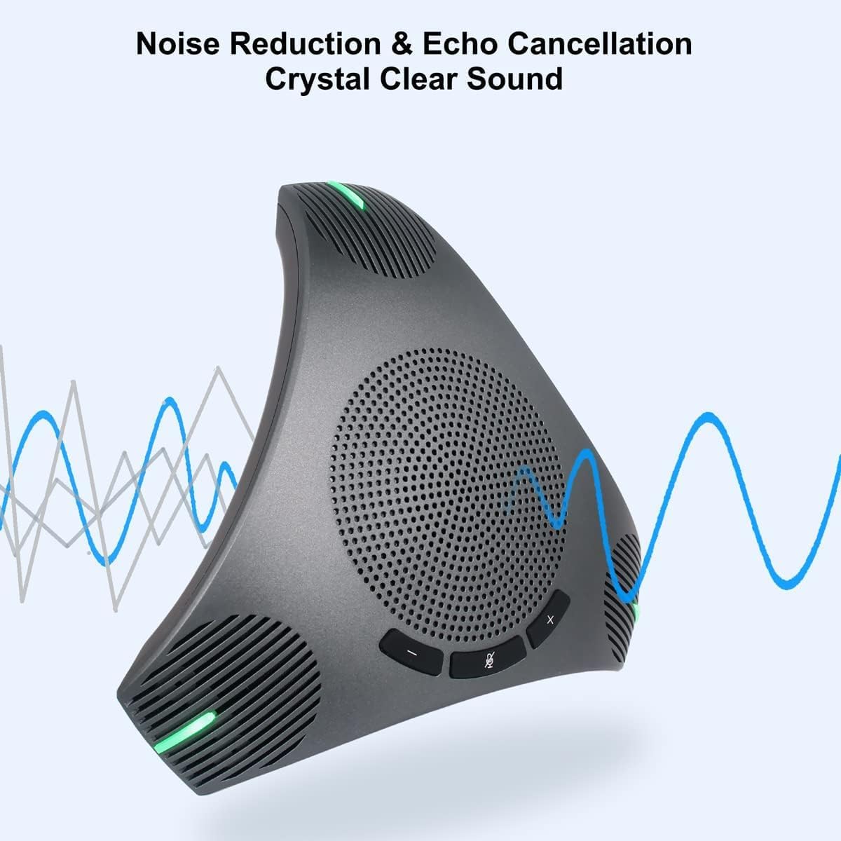 USB Wired Conference Speakerphone with Dual USB Hub, Noise Reduction/Echo Cancellation, 360° Voice Pickup & Noise Reduction. Suitable for Small Business Meetings Having max 8-10 People